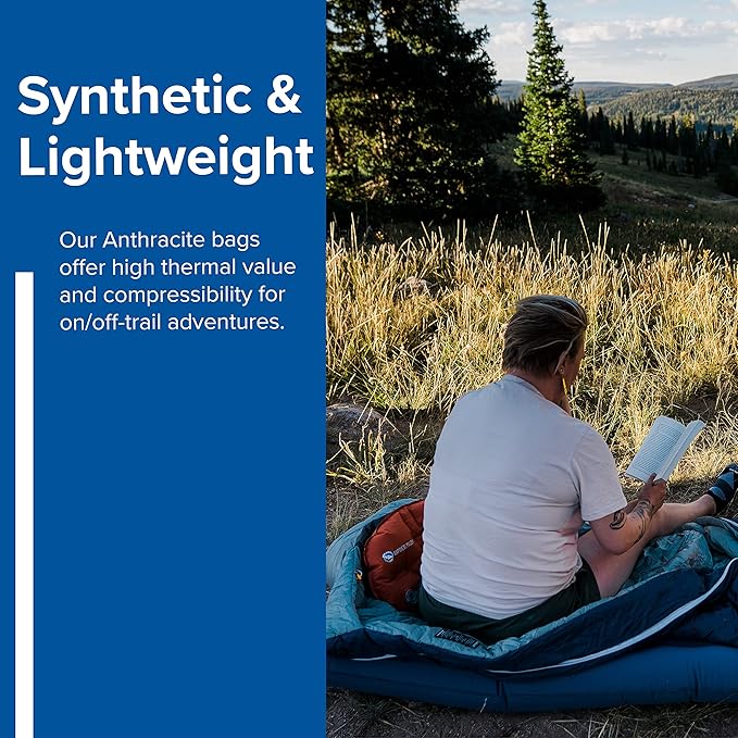 Big Agnes Anthracite | 20-30 Degree Fireline Pro Synthetic Fill Mummy Sleeping Bag