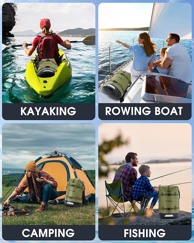 IDRYBAG Waterproof Backpack for Travel, Kayaking, Boating, Swimming, Floating Paddle Boarding - Submersible Dry Bag 35L/55L/85L