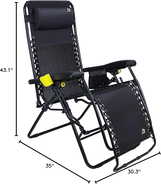 GCI Outdoor FreeForm Zero Gravity Chair, Black
