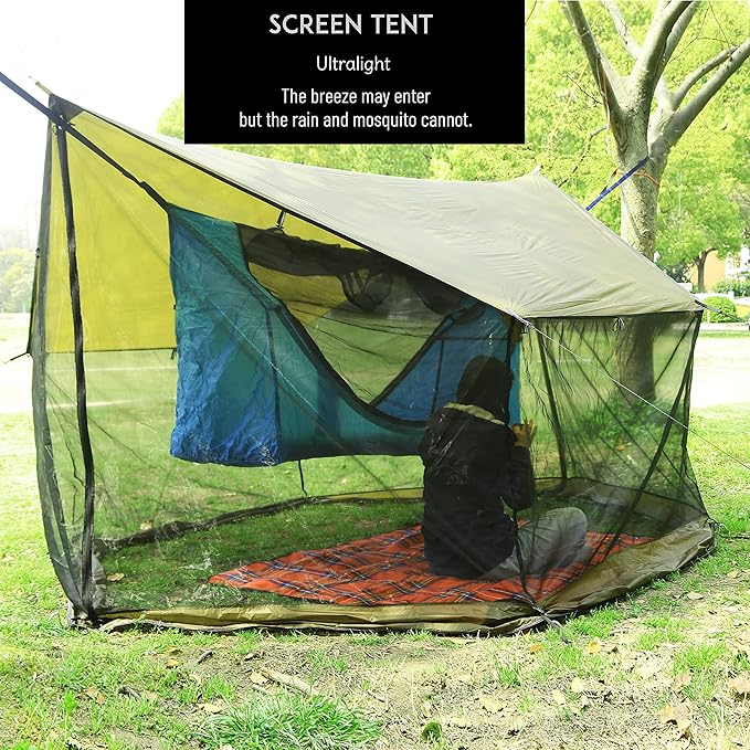 Preself Screen House for Hammock Canoe Picnics Backyards Backpacking Camping Beach in Summer