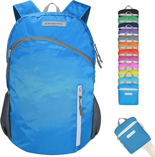 35L Foldable Waterproof Backpack For Outdoor Sports Travel Inside Wet Clothes Compartment Packable For Multiple