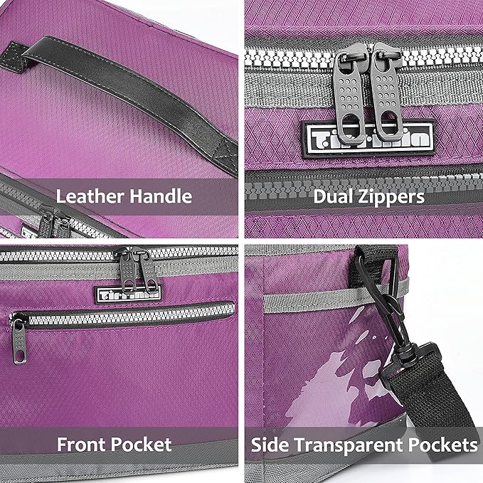 Tirrinia Insulated Lunch Bag for Women Men, Leakproof Thermal Reusable Lunch Box Tote for Adult by Tirrinia, Lunch Cooler for Office Work, Purple