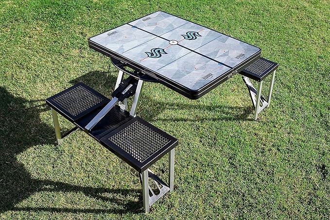 PICNIC TIME NHL Unisex-Adult NHL Picnic Table Portable Folding Table with Seats