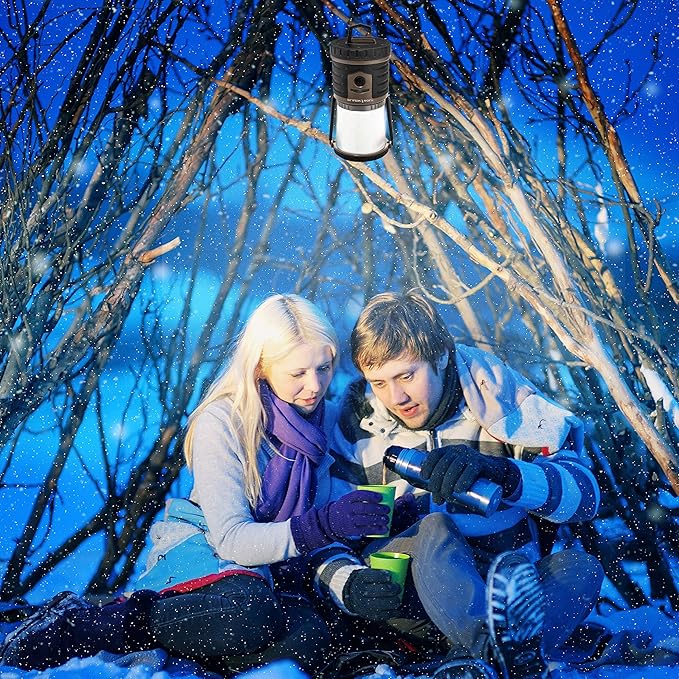 Blazin Bolt Rugged USB Rechargeable Lantern | 400 Lumen | 400 Hours of Light | 6000mAh Power Bank | 6 Modes | Camping, Emergency, Power Outage, Storm, Blizzard, Hurricane Survival