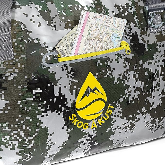 Skog Å Kust Duffelsak Heavy Duty Waterproof Duffel - Gear Bag for Sports, Travel, & More - 40L DigiCamo