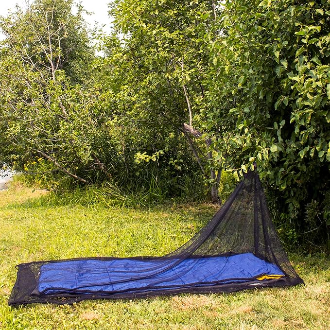 MEKKAPRO Mosquito Netting for Camping with Carry Bag, Mosquito Net Tent, Compact and Lightweight Bug Net for Camping, Mosquito Netting for Bed, Fits Sleeping Bags, Tent, Bed (Single)