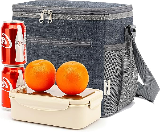 Navy Unisex Meal Holder, Durable & Safe, Long-Term Insulation, Leakproof & Water-Resistant, Large Capacity & Multi Compartments, Wide-Open-Design & Portable