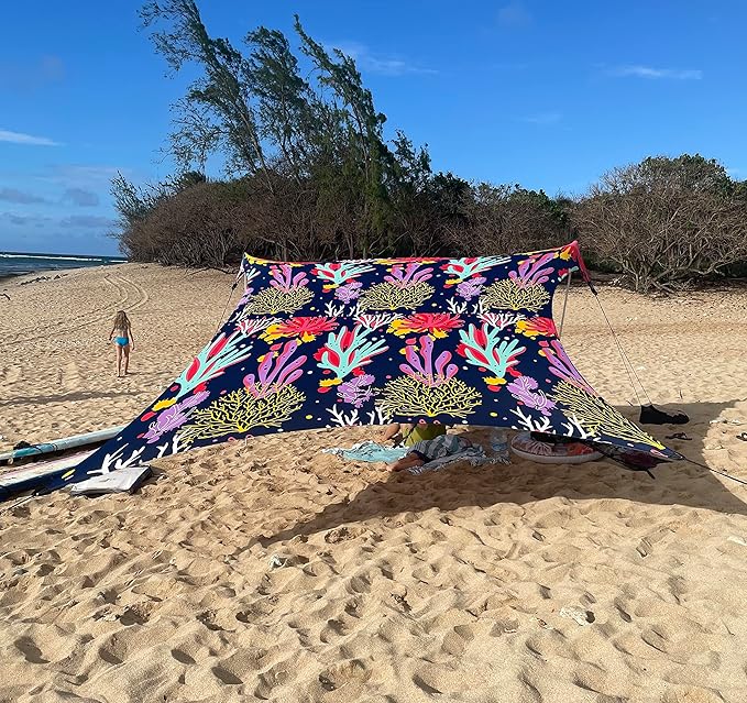 Neso Tents Grande Beach Tent, 7ft Tall, 9 x 9ft, Reinforced Corners and Cooler Pocket