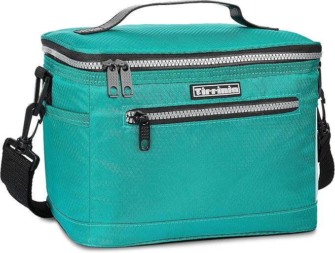 Tirrinia Insulated Lunch Bag for Women Men, Leakproof Thermal Reusable Lunch Box Tote for Adult by Tirrinia, Lunch Cooler for Office Work, Teal