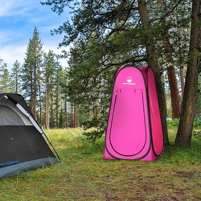 Pop Up Pod - Privacy Shower Tent, Dressing Room, or Portable Toilet Stall with Carry Bag for Camping, Beach, or Tailgate by Wakeman Outdoors
