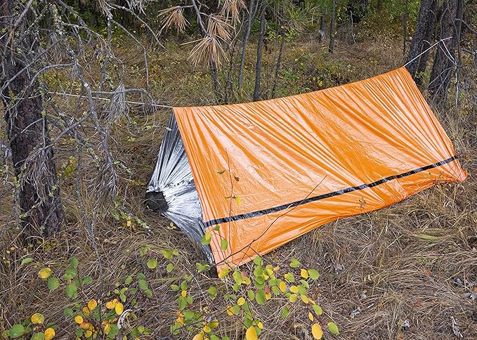 MEKKAPRO Emergency Shelter, Survival Tent, 2 Person Waterproof Structure, Portable System for Extreme First Aid Survival Kit Use, Water & Windproof Tube Tent for Camping, Hiking and Outdoor Activities