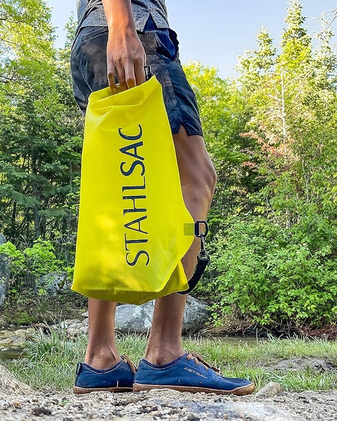 Stahlsac Abyss Drylite Dry Bag 12L in Yellow | Durable Waterproof Bag | Lightweight Dry Bag for Boating, Hiking, Kayaking, & Rafting | Tested for Enhanced Durability | Removable Straps