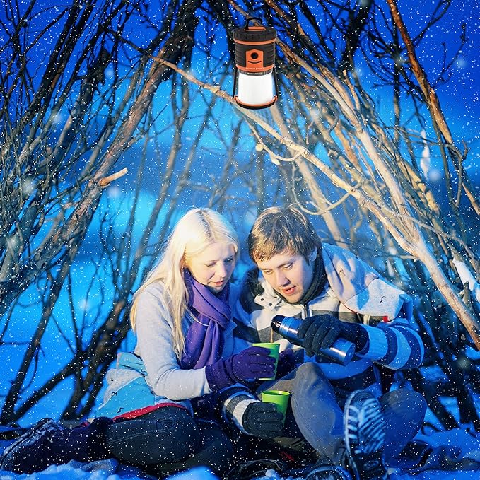 Blazin Bolt Rugged USB Rechargeable Lantern | 400 Lumen | 400 Hours of Light | 6000mAh Power Bank | 6 Modes | Camping, Emergency, Power Outage, Storm, Blizzard, Hurricane Survival