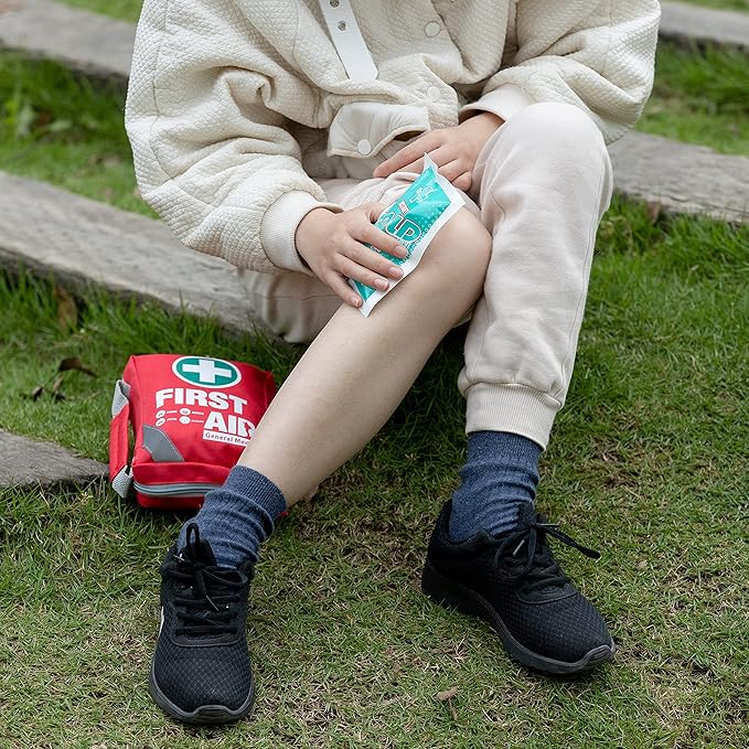 General Medi First Aid Kit - Small Compact First Aid Kit Bag(175 Piece) - Reflective Bag Design- Includes Instant Cold Pack, Emergency Blanket for Travel, Home, Office, Vehicle,Camping