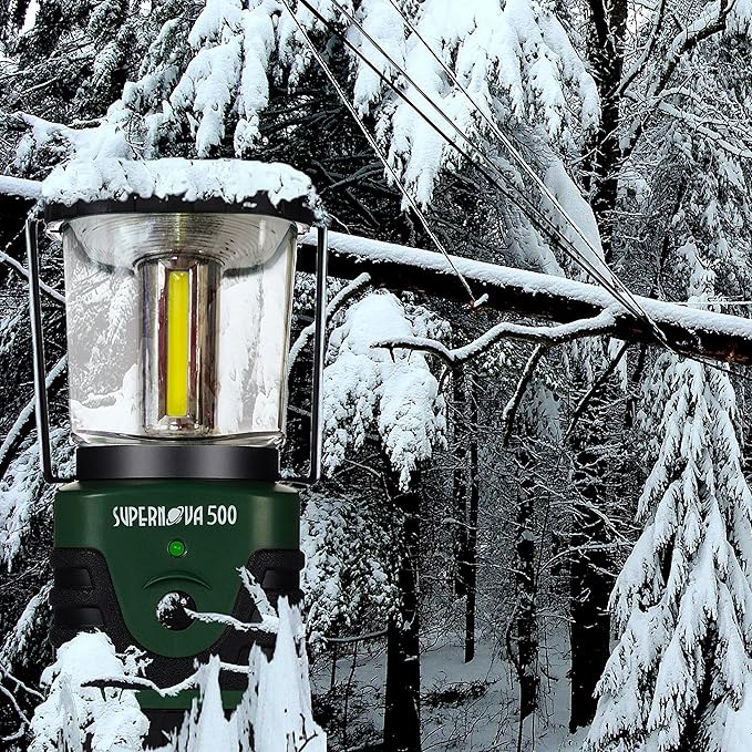 Supernova Battery Powered Lantern, Bright, Long Lasting, Weather-Resistant LED Camping Lantern, Great for Storms, Hurricane Supplies, Survival Kit, Power Outages, Outdoors, & Camping Essentials (500)