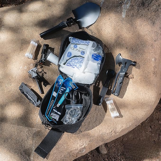 320-Piece Survival Kit | Emergency Gear for Camping, Hiking & Disaster Preparedness | Essential Roadside Emergency Kit | Molle Compatible Bug Out Bag | First Aid, Tactical Tools & Survival Essentials