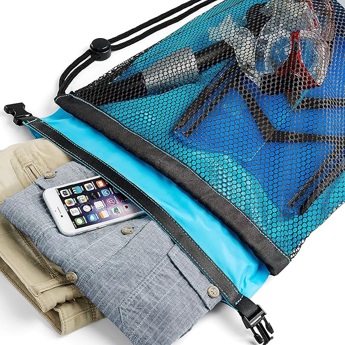 Skog Å Kust SnorkelSak 2-in-1 Mesh Snorkel Bag with Removable Interior Waterproof Dry Bag